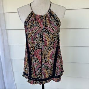 Lucky paisley print tank top, medium